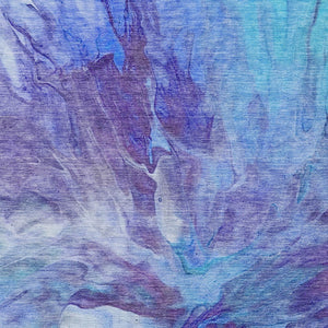 Homeroots 3' Purple And Navy Blue Abstract Washable Area Rug - Stylish Indoor Outdoor Comfort For Any Space 9' X 12' Polyester 579713