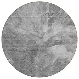 Homeroots 3' Purple And Navy Blue Abstract Washable Area Rug - Stylish Indoor Outdoor Comfort For Any Space 8' Round Polyester 579717