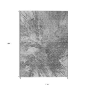 Homeroots 3' Purple And Navy Blue Abstract Washable Area Rug - Stylish Indoor Outdoor Comfort For Any Space 10' X 14' Polyester 579720