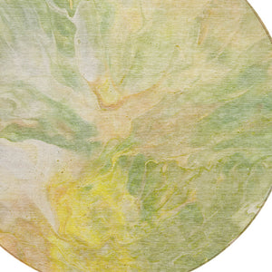 Homeroots 3' Purple And Navy Blue Abstract Washable Area Rug - Stylish Indoor Outdoor Comfort For Any Space 8' Round Polyester 579723