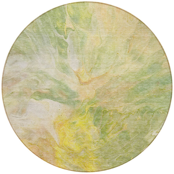 Homeroots 3' Purple And Navy Blue Abstract Washable Area Rug - Stylish Indoor Outdoor Comfort For Any Space 8' Round Polyester 579723