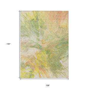 Homeroots 3' Purple And Navy Blue Abstract Washable Area Rug - Stylish Indoor Outdoor Comfort For Any Space 9' X 12' Polyester 579725