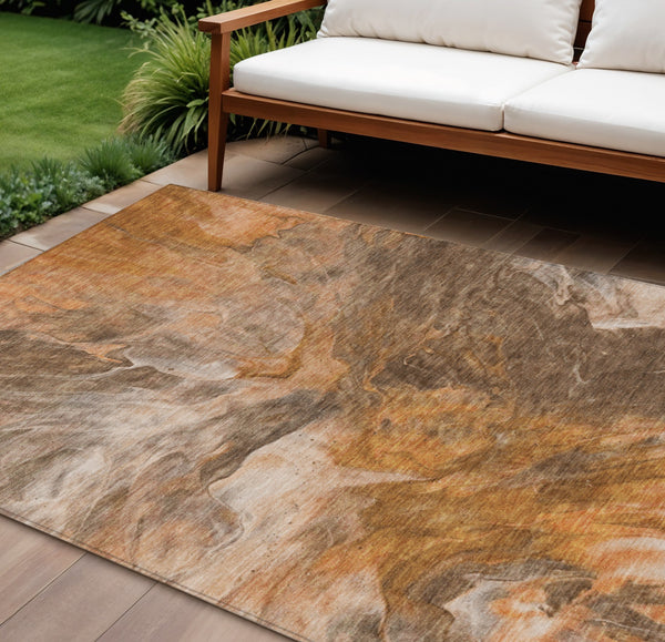 Homeroots 3' Purple And Navy Blue Abstract Washable Area Rug - Stylish Indoor Outdoor Comfort For Any Space 10' X 14' Polyester 579732