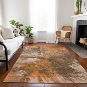 Homeroots 3' Purple And Navy Blue Abstract Washable Area Rug - Stylish Indoor Outdoor Comfort For Any Space 10' X 14' Polyester 579732