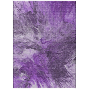 HomeRoots 5' Bold Purple Lilac & Eggplant Abstract Indoor Outdoor Area Rug - Durable, Washable, Modern Design 5' X 8' 579734