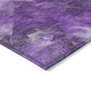 Homeroots 3' Purple And Navy Blue Abstract Washable Area Rug - Stylish Indoor Outdoor Comfort For Any Space 10' X 14' Polyester 579738