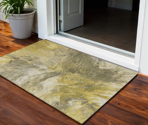 Homeroots 3' Purple And Navy Blue Abstract Washable Area Rug - Stylish Indoor Outdoor Comfort For Any Space 3' X 5' Polyester 579739