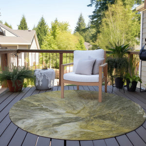 Homeroots 3' Purple And Navy Blue Abstract Washable Area Rug - Stylish Indoor Outdoor Comfort For Any Space 8' Round Polyester 579741