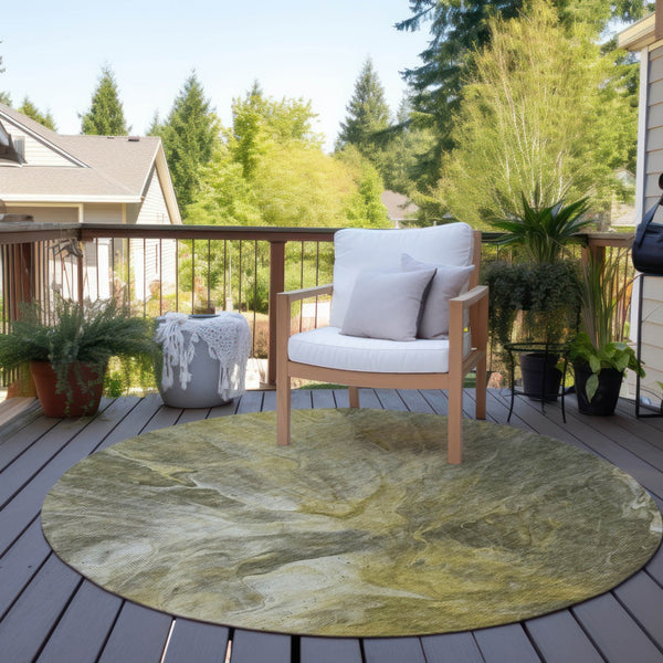 Homeroots 3' Purple And Navy Blue Abstract Washable Area Rug - Stylish Indoor Outdoor Comfort For Any Space 8' Round Polyester 579741