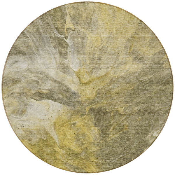 Homeroots 3' Purple And Navy Blue Abstract Washable Area Rug - Stylish Indoor Outdoor Comfort For Any Space 8' Round Polyester 579741