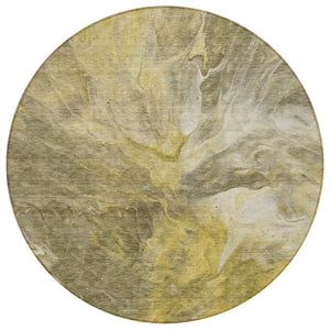 Homeroots 3' Purple And Navy Blue Abstract Washable Area Rug - Stylish Indoor Outdoor Comfort For Any Space 8' Round Polyester 579741