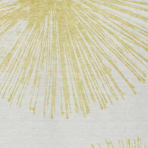 Homeroots 3' Artichoke Green And Ivory Abstract Washable Area Rug For Stylish Indoor Outdoor Spaces 8' X 10' Polyester 579754