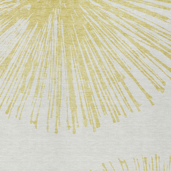 Homeroots 3' Artichoke Green And Ivory Abstract Washable Area Rug For Stylish Indoor Outdoor Spaces 10' X 14' Polyester 579756