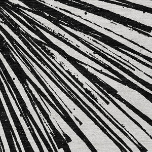 Homeroots 3' Artichoke Green And Ivory Abstract Washable Area Rug For Stylish Indoor Outdoor Spaces 3' X 5' Polyester 579757