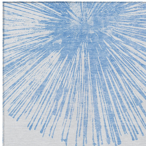 Homeroots 3' Artichoke Green And Ivory Abstract Washable Area Rug For Stylish Indoor Outdoor Spaces 3' X 5' Polyester 579763