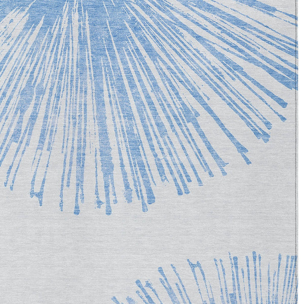 Homeroots 3' Artichoke Green And Ivory Abstract Washable Area Rug For Stylish Indoor Outdoor Spaces 8' X 10' Polyester 579766