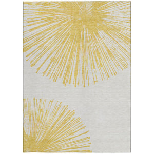 Homeroots 3' Artichoke Green And Ivory Abstract Washable Area Rug For Stylish Indoor Outdoor Spaces 9' X 12' Polyester 579773