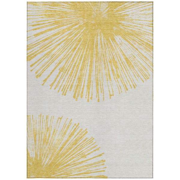 Homeroots 3' Artichoke Green And Ivory Abstract Washable Area Rug For Stylish Indoor Outdoor Spaces 9' X 12' Polyester 579773