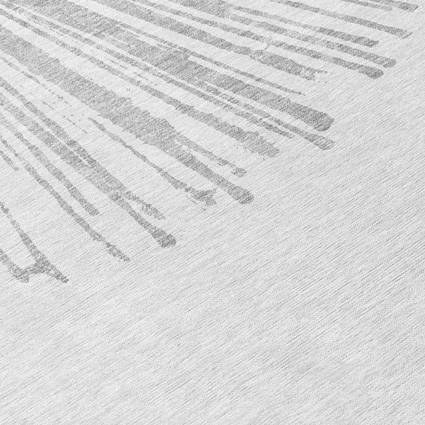 Homeroots 3' Artichoke Green And Ivory Abstract Washable Area Rug For Stylish Indoor Outdoor Spaces 8' Round Polyester 579777