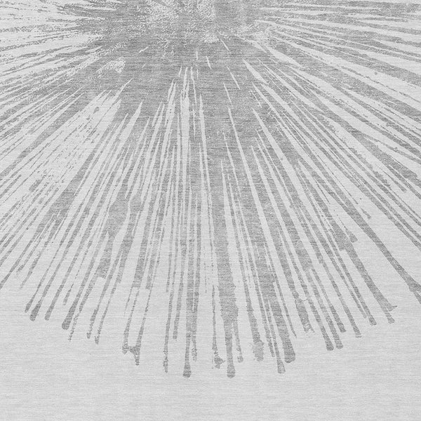 Homeroots 3' Artichoke Green And Ivory Abstract Washable Area Rug For Stylish Indoor Outdoor Spaces 8' X 10' Polyester 579778