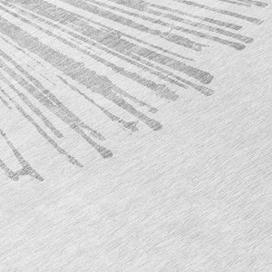 Homeroots 3' Artichoke Green And Ivory Abstract Washable Area Rug For Stylish Indoor Outdoor Spaces 9' X 12' Polyester 579779