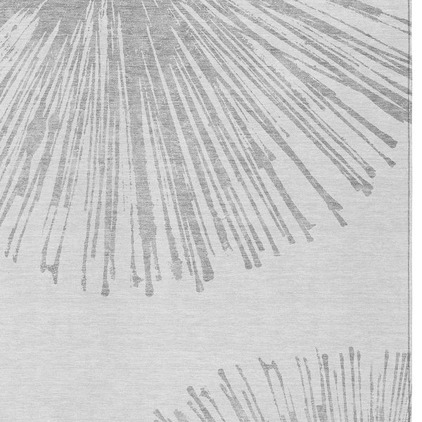 Homeroots 3' Artichoke Green And Ivory Abstract Washable Area Rug For Stylish Indoor Outdoor Spaces 10' X 14' Polyester 579780