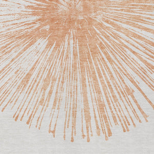 Homeroots 3' Artichoke Green And Ivory Abstract Washable Area Rug For Stylish Indoor Outdoor Spaces 5' X 8' Polyester 579782