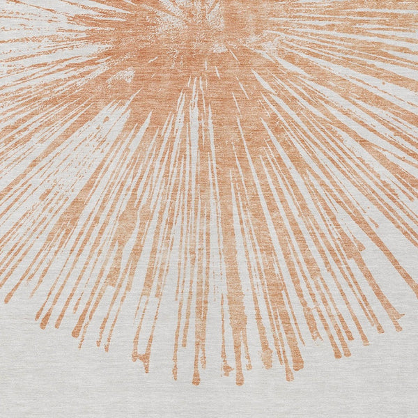 Homeroots 3' Artichoke Green And Ivory Abstract Washable Area Rug For Stylish Indoor Outdoor Spaces 5' X 8' Polyester 579782