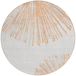 Homeroots 3' Artichoke Green And Ivory Abstract Washable Area Rug For Stylish Indoor Outdoor Spaces 8' Round Polyester 579783