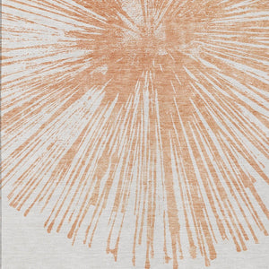 Homeroots 3' Artichoke Green And Ivory Abstract Washable Area Rug For Stylish Indoor Outdoor Spaces 8' X 10' Polyester 579784