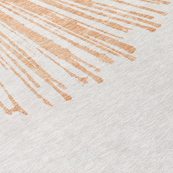 Homeroots 3' Artichoke Green And Ivory Abstract Washable Area Rug For Stylish Indoor Outdoor Spaces 8' X 10' Polyester 579784