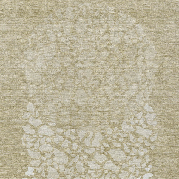 Homeroots 3' Beige Tan And Taupe Abstract Washable Area Rug For Indoor And Outdoor High Traffic Spaces 3' X 5' Polyester 579787