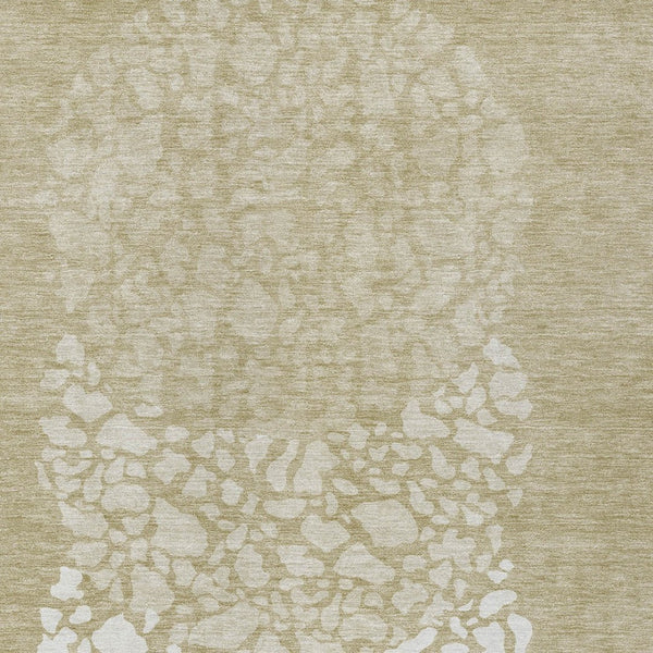 Homeroots 3' Beige Tan And Taupe Abstract Washable Area Rug For Indoor And Outdoor High Traffic Spaces 8' X 10' Polyester 579790