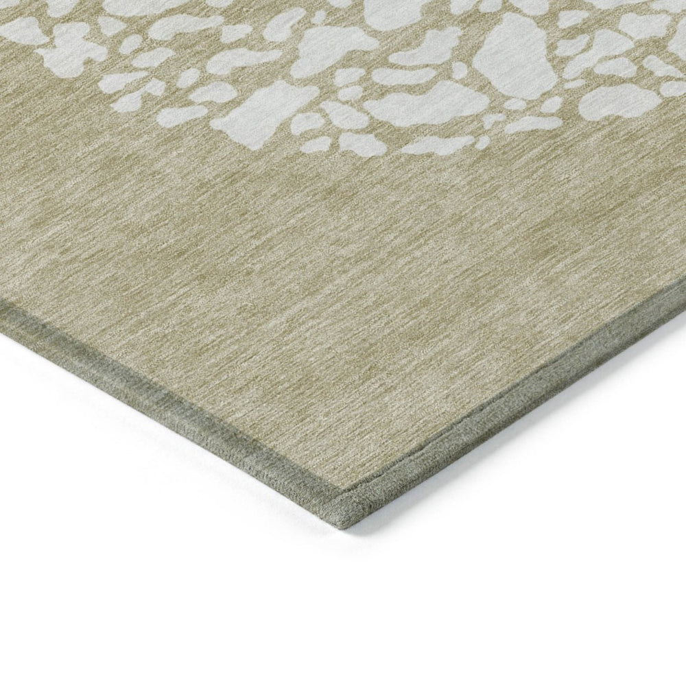 HomeRoots 9' Abstract Beige Tan and Taupe Washable Area Rug - Stylish, Durable, Indoor/Outdoor Comfort Solution 9' X 12' 579791