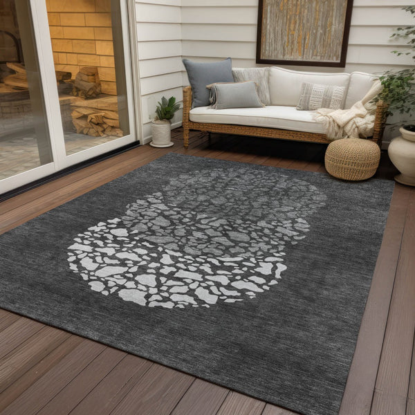 Homeroots 3' Beige Tan And Taupe Abstract Washable Area Rug For Indoor And Outdoor High Traffic Spaces 3' X 5' Polyester 579793