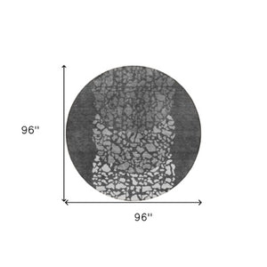 Homeroots 3' Beige Tan And Taupe Abstract Washable Area Rug For Indoor And Outdoor High Traffic Spaces 8' Round Polyester 579795