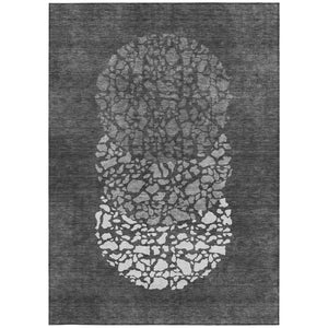 Homeroots 3' Beige Tan And Taupe Abstract Washable Area Rug For Indoor And Outdoor High Traffic Spaces 9' X 12' Polyester 579797