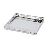 Cleo Square Metal Serving Tray 5798016 Silver Butler Specialty