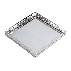 Cleo Square Metal Serving Tray 5798016 Silver Butler Specialty