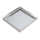 Cleo Square Metal Serving Tray 5798016 Silver Butler Specialty