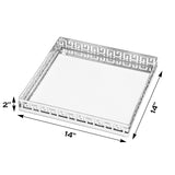 Cleo Square Metal Serving Tray 5798016 Silver Butler Specialty