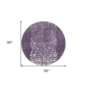 Homeroots 3' Beige Tan And Taupe Abstract Washable Area Rug For Indoor And Outdoor High Traffic Spaces 8' Round Polyester 579807