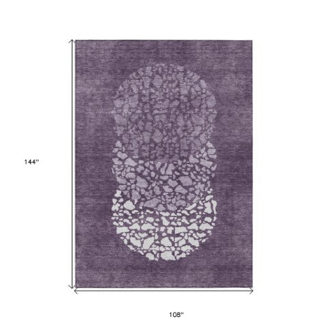 Homeroots 3' Beige Tan And Taupe Abstract Washable Area Rug For Indoor And Outdoor High Traffic Spaces 9' X 12' Polyester 579809