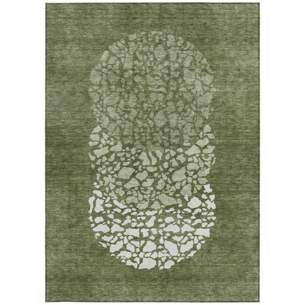 Homeroots 3' Beige Tan And Taupe Abstract Washable Area Rug For Indoor And Outdoor High Traffic Spaces 9' X 12' Polyester 579815