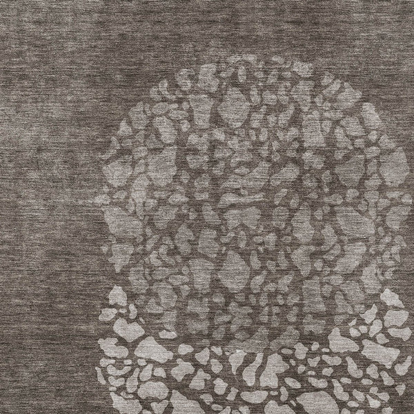 Homeroots 3' Beige Tan And Taupe Abstract Washable Area Rug For Indoor And Outdoor High Traffic Spaces 3' X 5' Polyester 579823