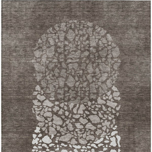Homeroots 3' Beige Tan And Taupe Abstract Washable Area Rug For Indoor And Outdoor High Traffic Spaces 10' X 14' Polyester 579828
