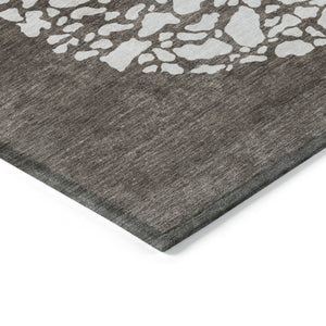 Homeroots 3' Beige Tan And Taupe Abstract Washable Area Rug For Indoor And Outdoor High Traffic Spaces 10' X 14' Polyester 579828
