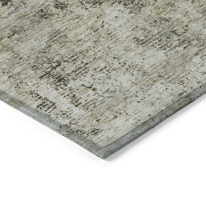 Homeroots 3' Abstract Taupe Beige And Gray Washable Area Rug For Indoor And Outdoor Spaces, Durable Design 3' X 5' Polyester 579829