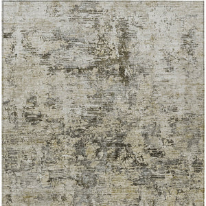 Homeroots 3' Abstract Taupe Beige And Gray Washable Area Rug For Indoor And Outdoor Spaces, Durable Design 5' X 8' Polyester 579830