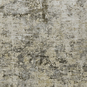 Homeroots 3' Abstract Taupe Beige And Gray Washable Area Rug For Indoor And Outdoor Spaces, Durable Design 9' X 12' Polyester 579833